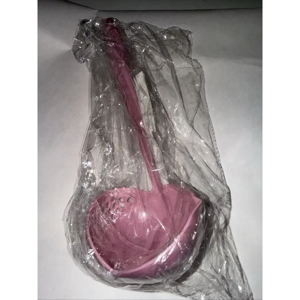 NWT Red Silicone Skimmer, Spreader, And Jar/Bottle Opener W/ Free Plastic Ladle